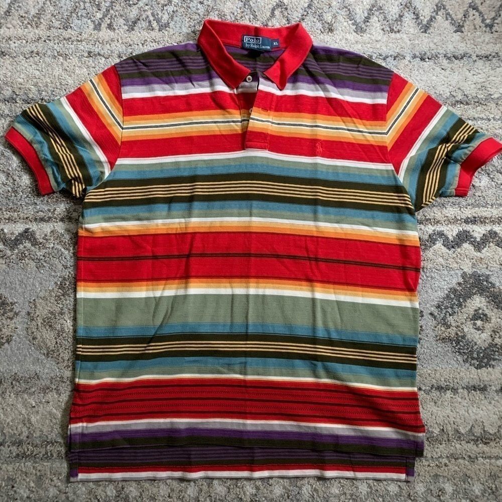Polo Ralph Lauren Southwestern Striped Knit Polo XL